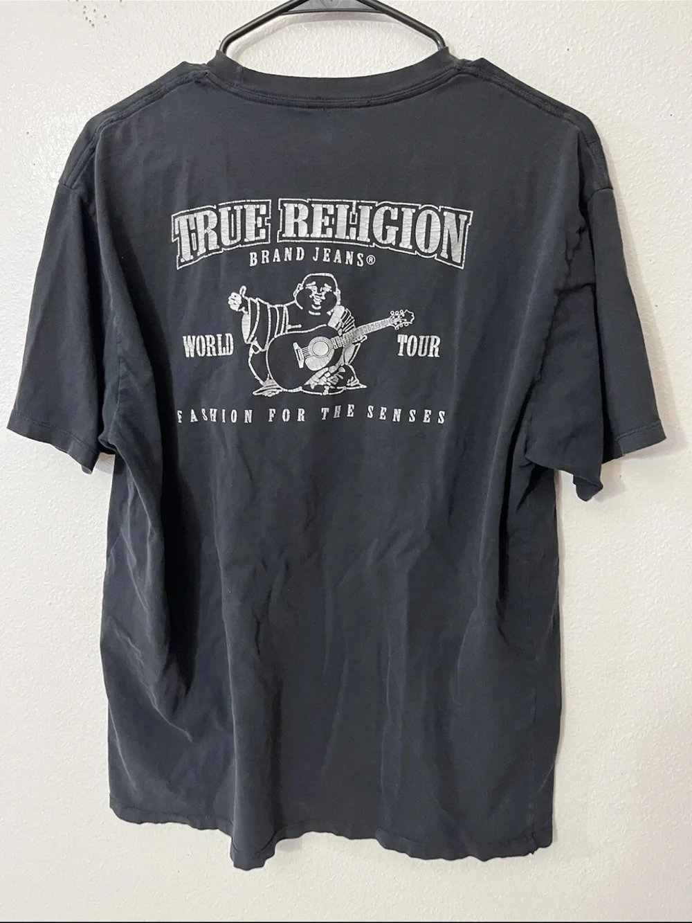 True Religion Black Short Sleeve Graphic Tee